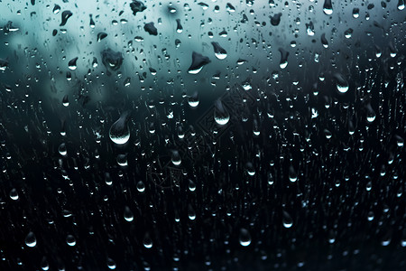 窗外的雨滴窗外细雨纷飞的玻璃背景背景