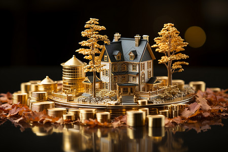 模型房屋背景图片