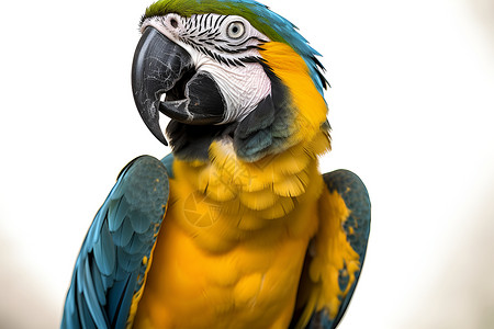 蓝黄色鹦鹉背景图片