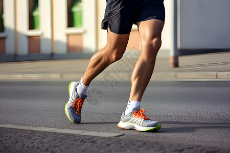 男子跑步夏季户外跑步的男子背景