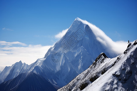 壮观的喜马拉雅山脉景观背景图片