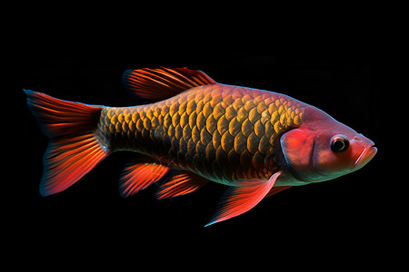 水中游泳的金鱼背景图片