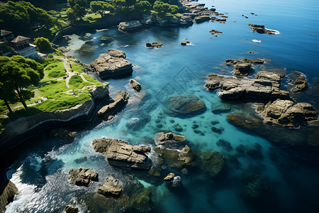 海湾之美背景图片