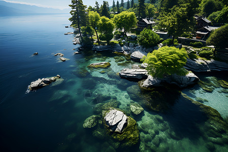 宁静湖光山色高清图片