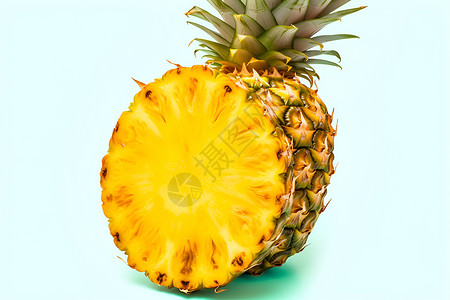 健康可口的菠萝背景图片