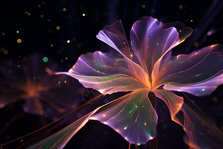 星光璀璨的花朵背景图片