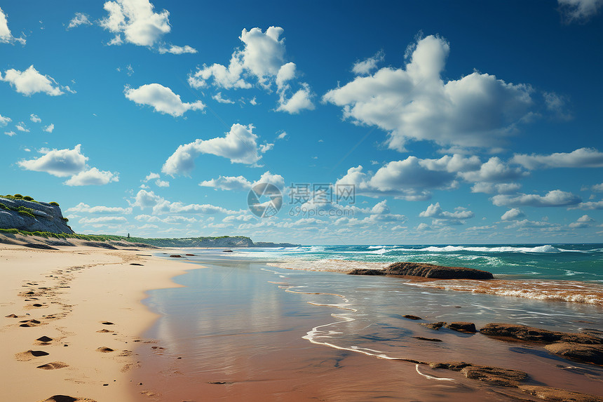 沙滩美景图片