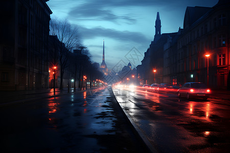 暗夜下的城市魅影背景图片
