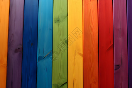 缤纷色彩的木板高清图片