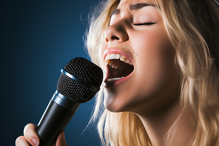 歌唱的女生背景图片