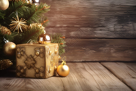 节日里的圣诞树背景图片