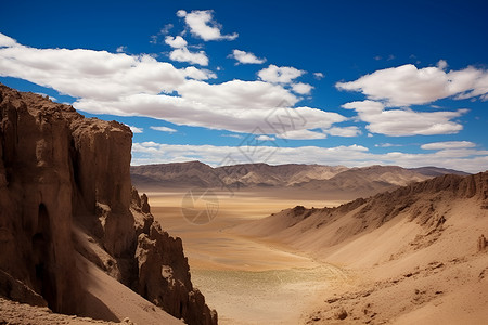 户外壮丽的沙漠戈壁背景图片