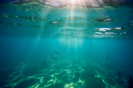 阳光下的海底世界背景图片