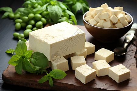 美味豆制品西坝豆腐高清图片