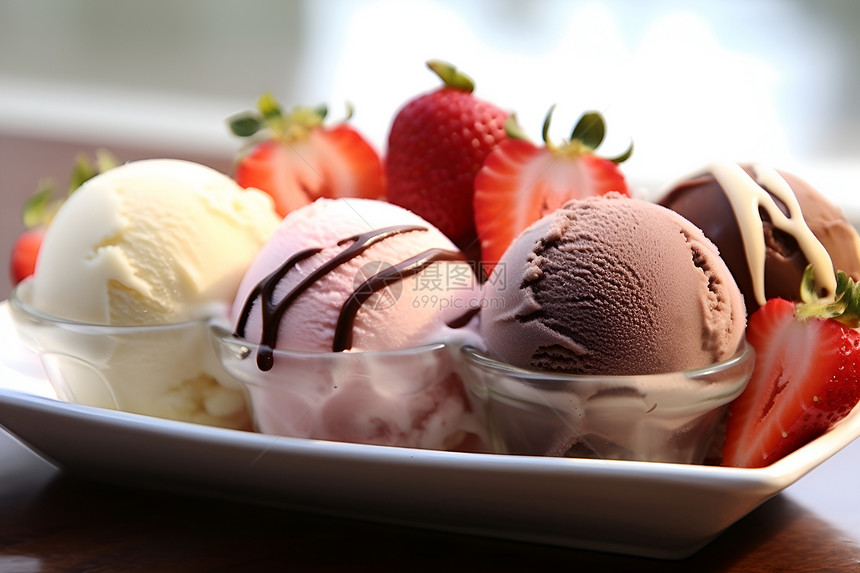 甜蜜的冰淇淋图片
