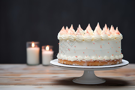 蛋糕与烛光背景图片