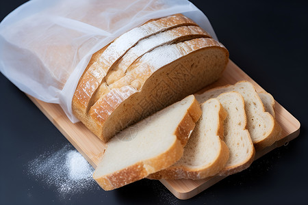 美味的全麦面包背景图片