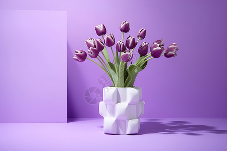 漂亮的紫色花束背景图片