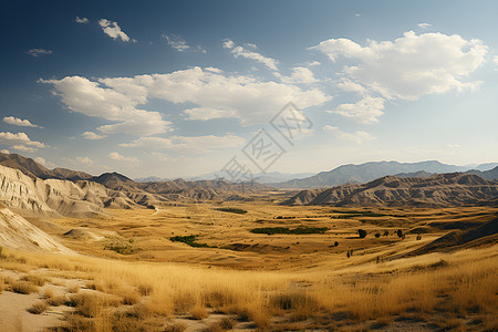 草地上的山脉背景图片