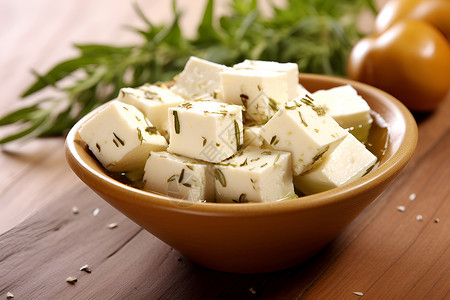 健康新鲜的豆腐背景图片