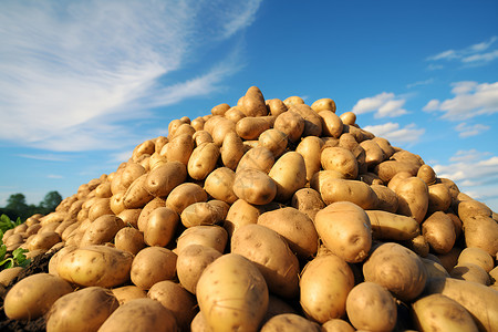 田野上一堆土豆高清图片