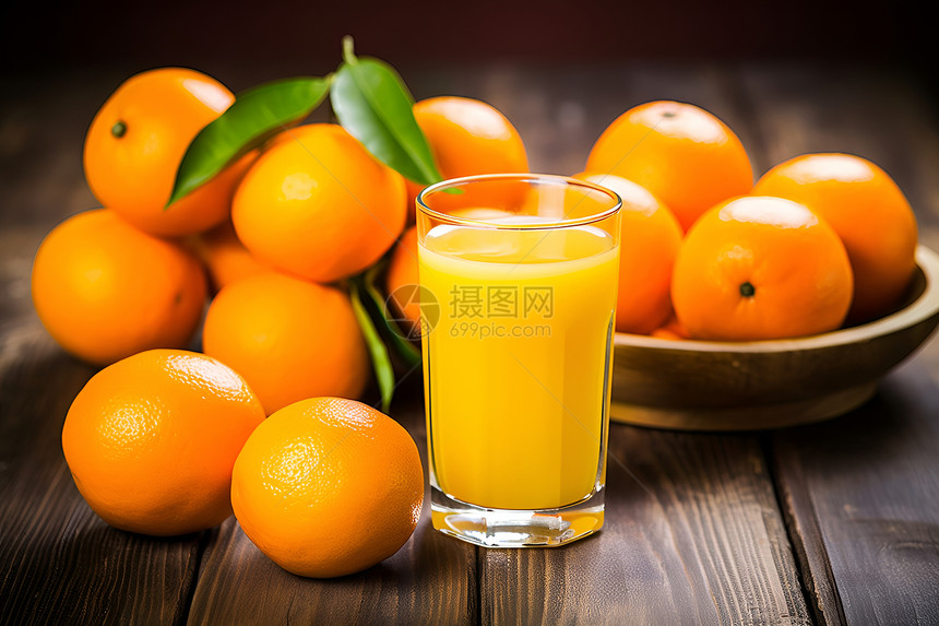 果汁与鲜橙共舞图片