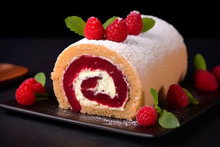 树莓蛋糕背景图片