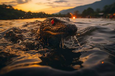 红眼巨蟒背景