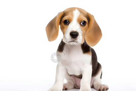 可爱的大耳朵小狗背景图片