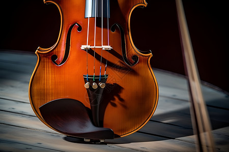 木地板上的小提琴背景图片