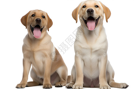 两只微笑的大狗高清图片