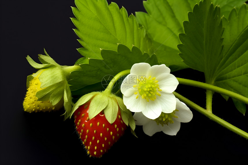 清新自然的草莓图片