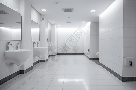 商场的公共洗手间高清图片