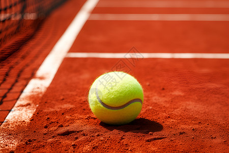 网球场的一个球背景图片