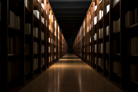 长廊书架背景图片