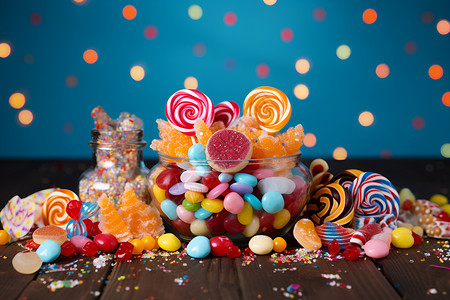 万圣节派对甜蜜糖果的世界背景