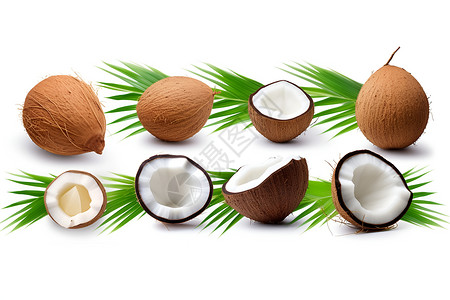 椰子集锦背景图片