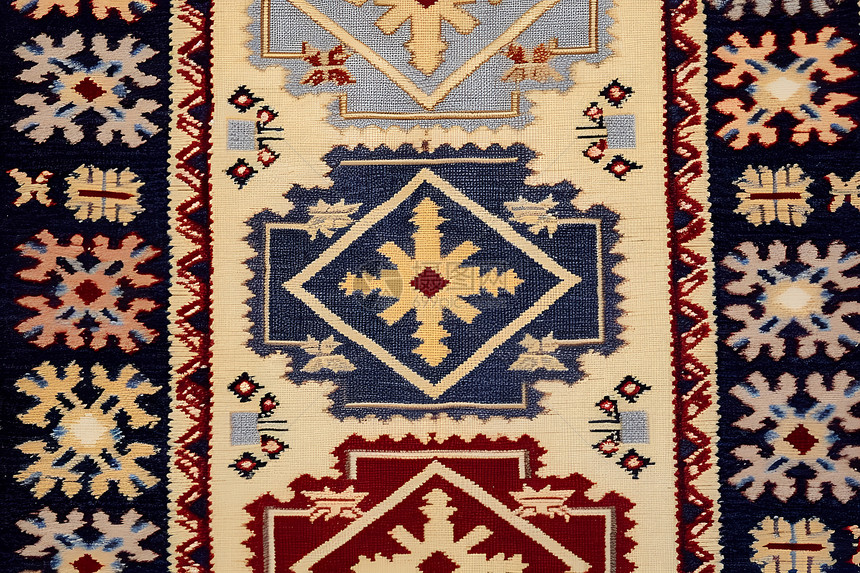 彩色花纹的地毯图片