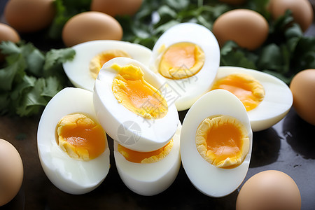 鲜美的煮鸡蛋背景图片