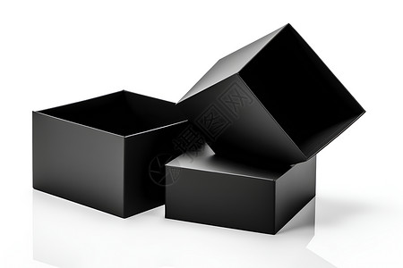 黑色的礼物包装盒背景图片