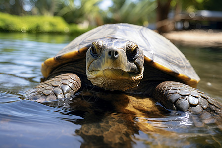 水中海龟背景图片