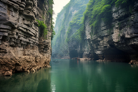 巫山峡谷背景图片