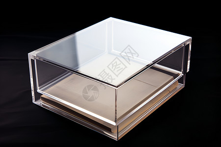 分层透明塑料盒子背景