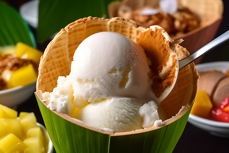 冰淇淋甜品背景图片