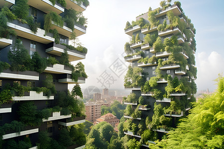 未来环保城市背景图片
