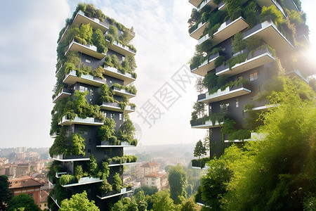 未来城市生态背景图片