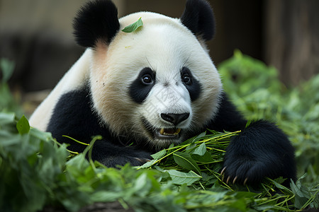 胖胖的大熊猫背景图片