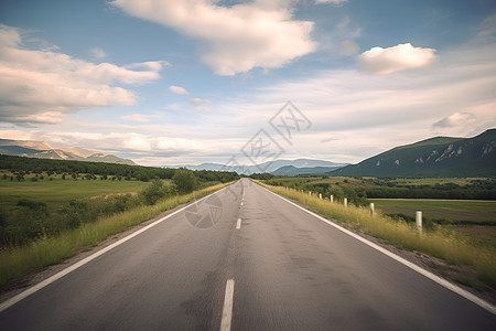 农村孤独的道路背景图片