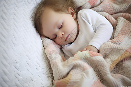 宝宝毯子温馨睡眠的婴儿背景