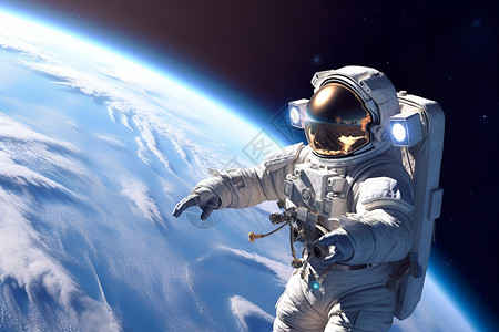 宇航员动图太空中的宇航员背景